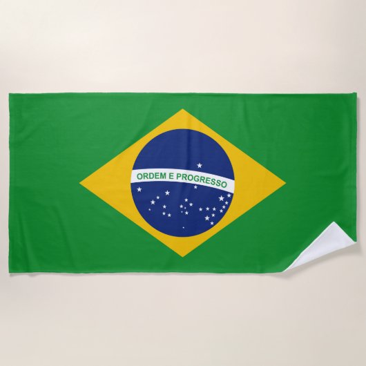vlag van Brazilië Bandeira do Brasil Strandlaken (Voorkant)