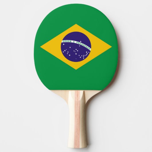 vlag van Brazilië Bandeira do Brasil Tafeltennisbatje (Voorkant)