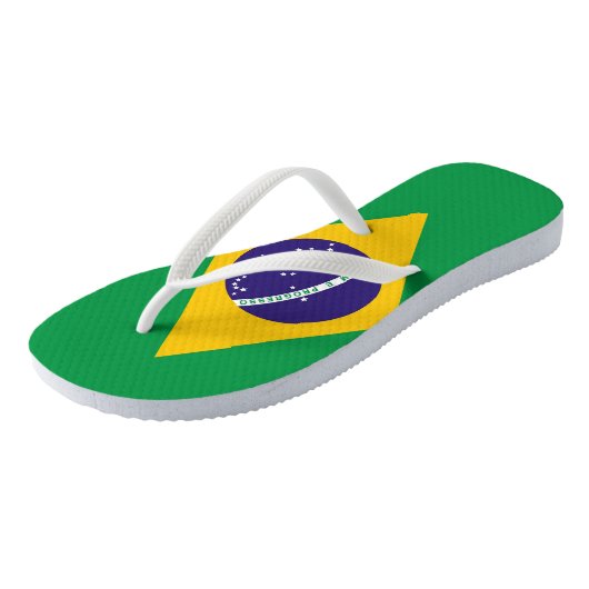 vlag van Brazilië Bandeira do Brasil Teenslippers (Schuin)