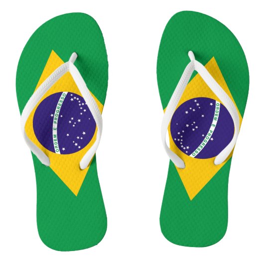 vlag van Brazilië Bandeira do Brasil Teenslippers (Voetbed)