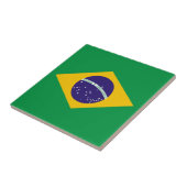 vlag van Brazilië Bandeira do Brasil Tegeltje (Zijkant)