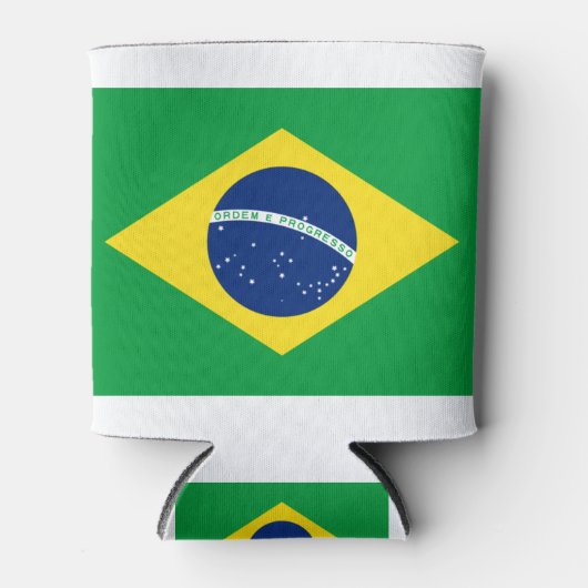 Vlag van Brazilië Blikjeskoeler (Voorkant)