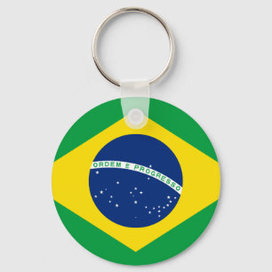 Vlag van Brazilië (Braziliaans) Sleutelhanger
