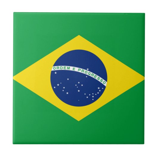 Vlag van Brazilië, Brazilië Tegeltje (Voorkant)