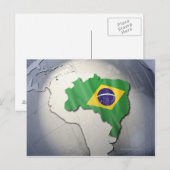 vlag van Brazilië Briefkaart (Voorkant / Achterkant)
