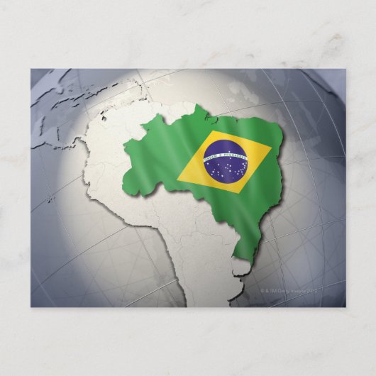 vlag van Brazilië Briefkaart (Voorkant)