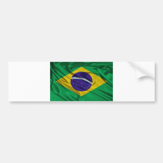 vlag van Brazilië Bumpersticker (Voorkant)