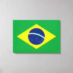 vlag van Brazilië Canvas Afdruk