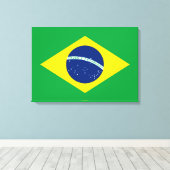 vlag van Brazilië Canvas Afdruk (Insitu (Houten vloer))
