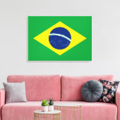 vlag van Brazilië Canvas Afdruk (Insitu (Woonkamer))