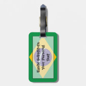 Vlag van Brazilië - Easy ID Personal Bagagelabel (Achterkant verticaal)