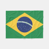 vlag van Brazilië Fleece Deken (Voorkant (Horizontaal))