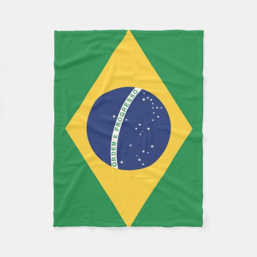 vlag van Brazilië Fleece Deken (Voorkant)
