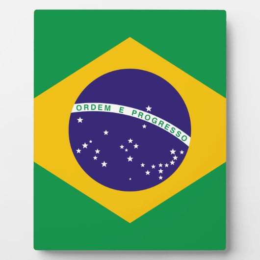 vlag van Brazilië Fotoplaat (Voorkant)