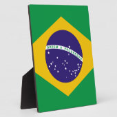 vlag van Brazilië Fotoplaat (Zijkant)