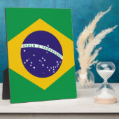 vlag van Brazilië Fotoplaat (Zijkant)
