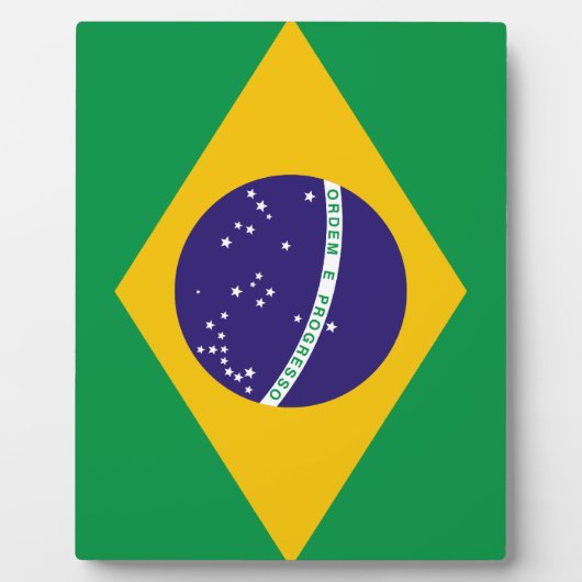 vlag van Brazilië Fotoplaat (Voorkant)