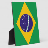 vlag van Brazilië Fotoplaat (Zijkant)