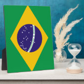 vlag van Brazilië Fotoplaat (Zijkant)