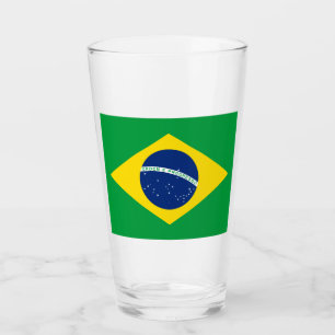 vlag van Brazilië Glas