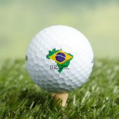 vlag van brazilië golfballen (Insitu Shirt)