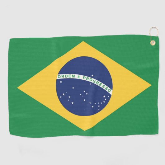 vlag van Brazilië Golfhanddoek (Horizontaal)