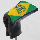 vlag van Brazilië Golfheadcover (3/4 voorkant)