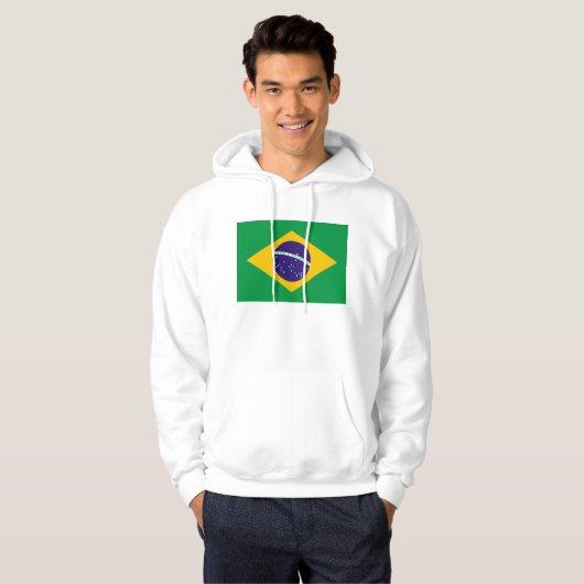 vlag van Brazilië Hoodie (Voorkant volledig)