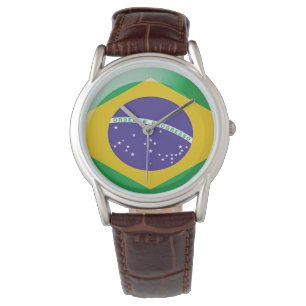 vlag van Brazilië Horloge
