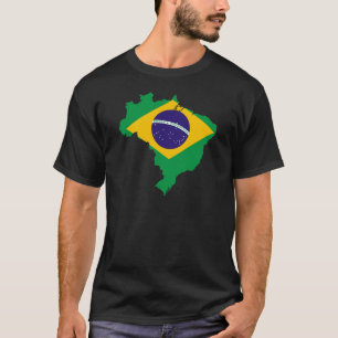 vlag van Brazilië kaart T-shirt