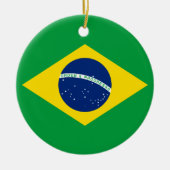 vlag van Brazilië Keramisch Ornament (Voorkant)