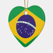vlag van Brazilië Keramisch Ornament (Links)