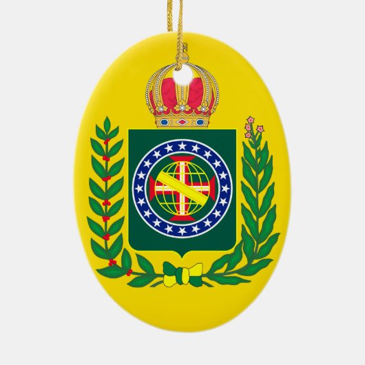 vlag van Brazilië Keramisch Ornament (Achterkant)
