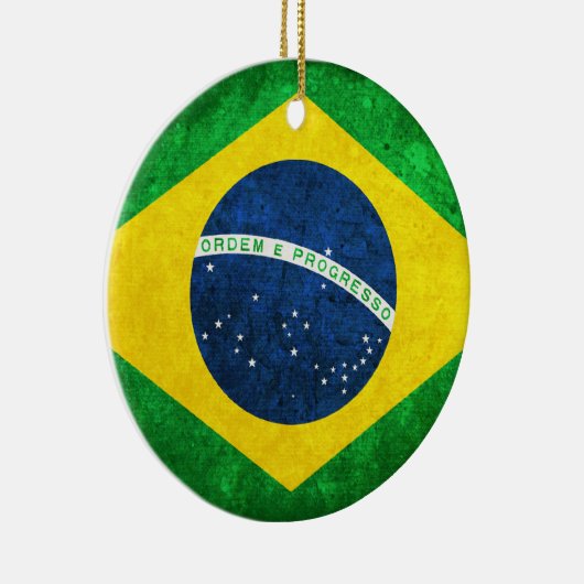 vlag van Brazilië Keramisch Ornament (Rechts)