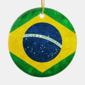 vlag van Brazilië Keramisch Ornament (Voorkant)