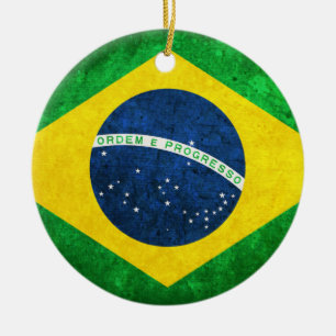 vlag van Brazilië Keramisch Ornament