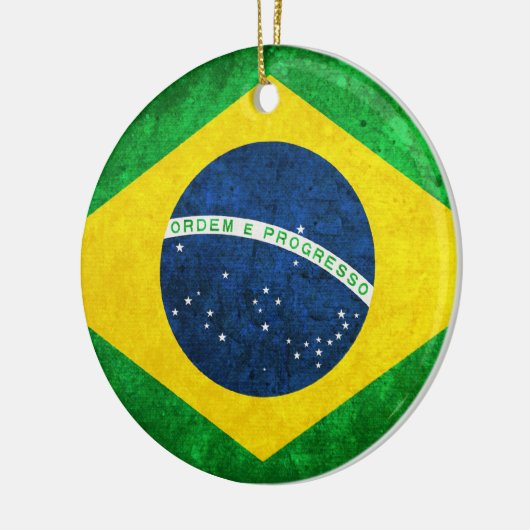 vlag van Brazilië Keramisch Ornament (Links)
