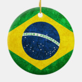 vlag van Brazilië Keramisch Ornament (Achterkant)