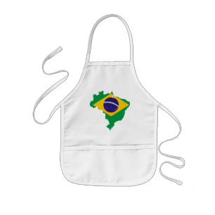 vlag van brazilië kinder schort