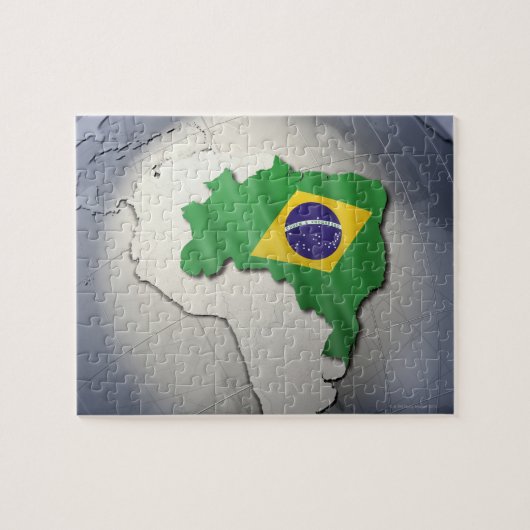 vlag van Brazilië Legpuzzel (Horizontaal)