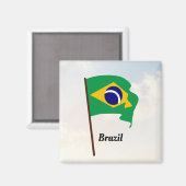 Vlag van Brazilië Magneet (Voorkant / Achterkant)