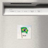 Vlag van Brazilië Magneet (Insitu (Vaatwasser))