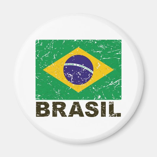  vlag van Brazilië Magneet (Voorkant)