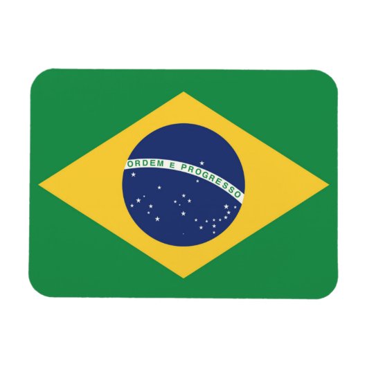 vlag van Brazilië Magneet (Horizontaal)