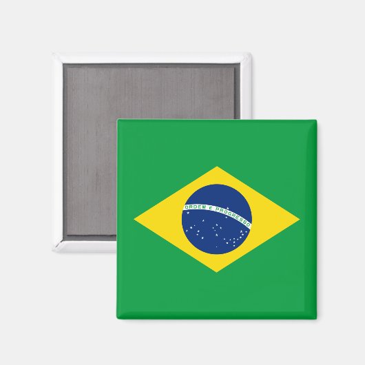 vlag van Brazilië Magneet (Voorkant / Achterkant)