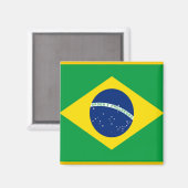 vlag van Brazilië Magneet (Voorkant / Achterkant)