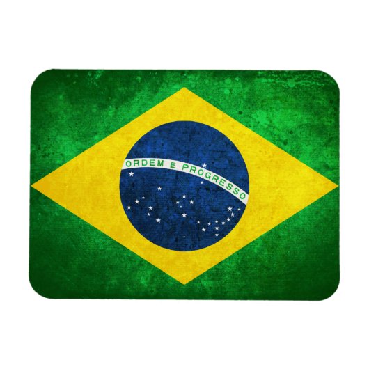 vlag van Brazilië Magneet (Horizontaal)