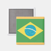 Vlag van Brazilië Magnet (Voorkant / Achterkant)