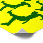 vlag van brazilië met 5 sterren poster (Hoek)