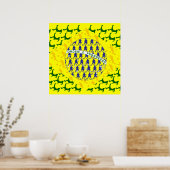 vlag van brazilië met 5 sterren poster (Keuken)